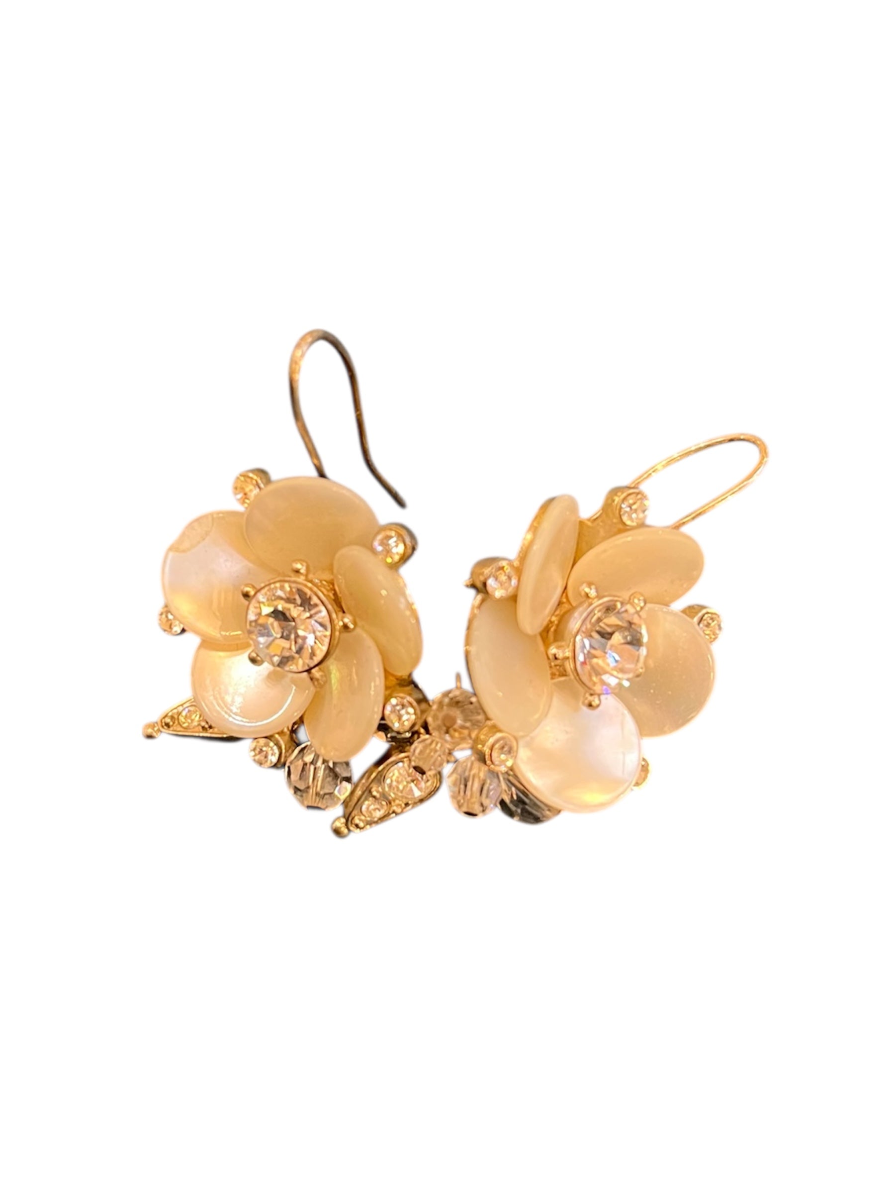 Dior silver flower earrings