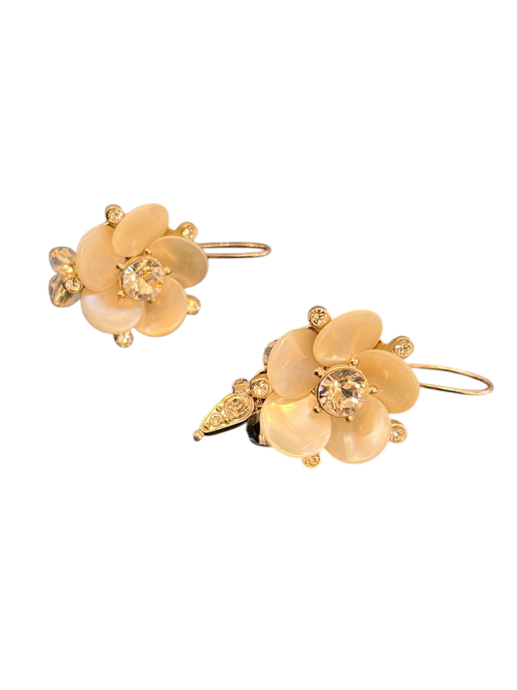 Dior silver flower earrings