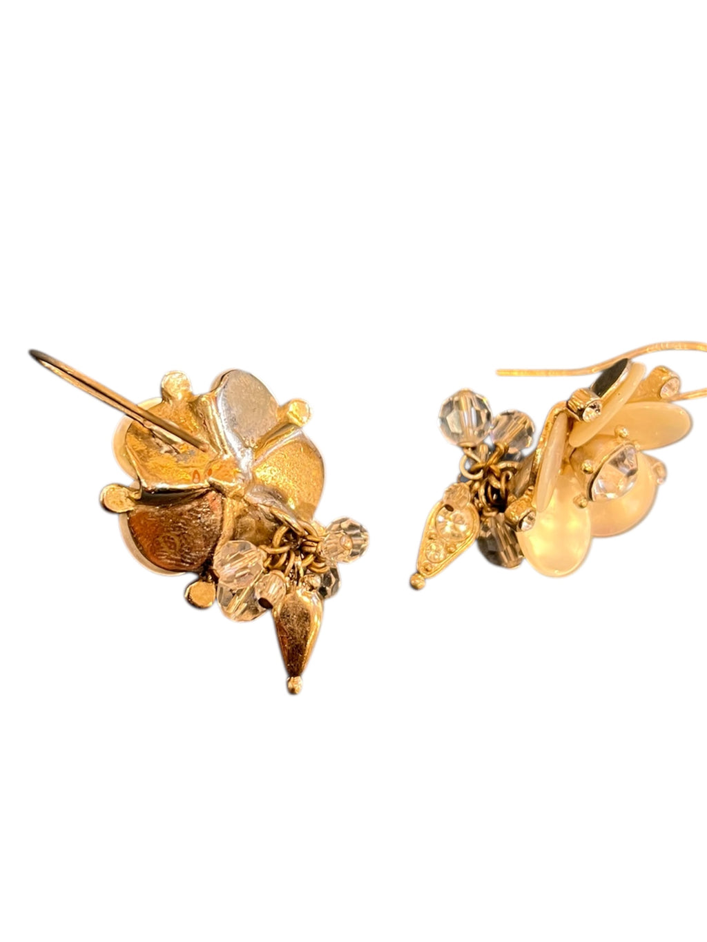 Dior silver flower earrings