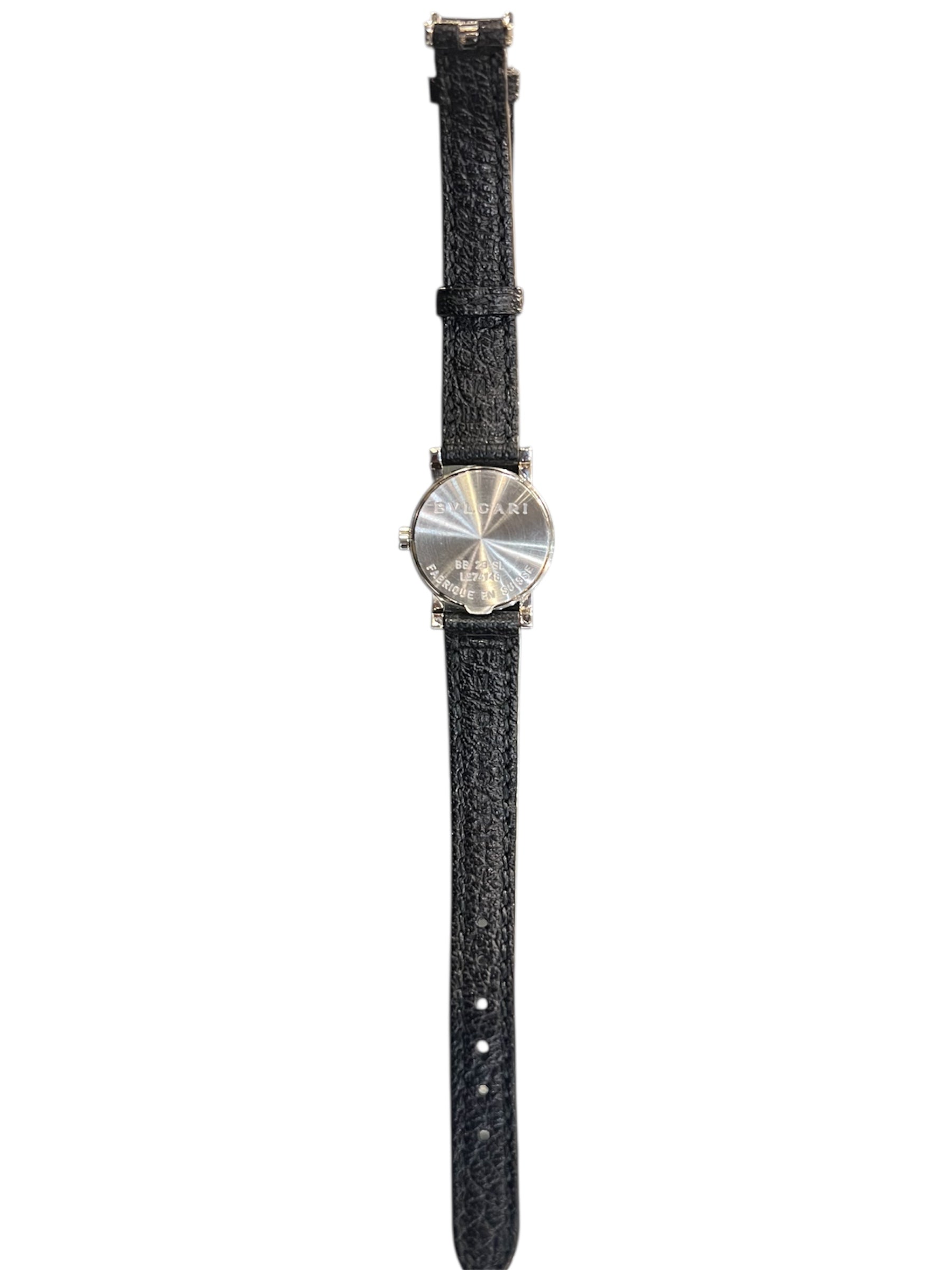 Bulgari Watch Black Leather