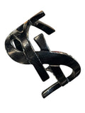 YSL Initial bracelet in black