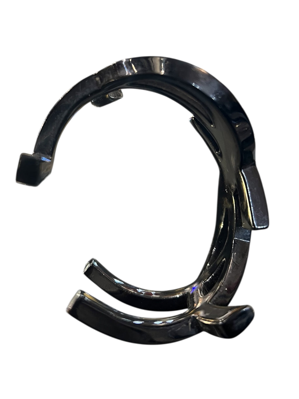 YSL Initial bracelet in black