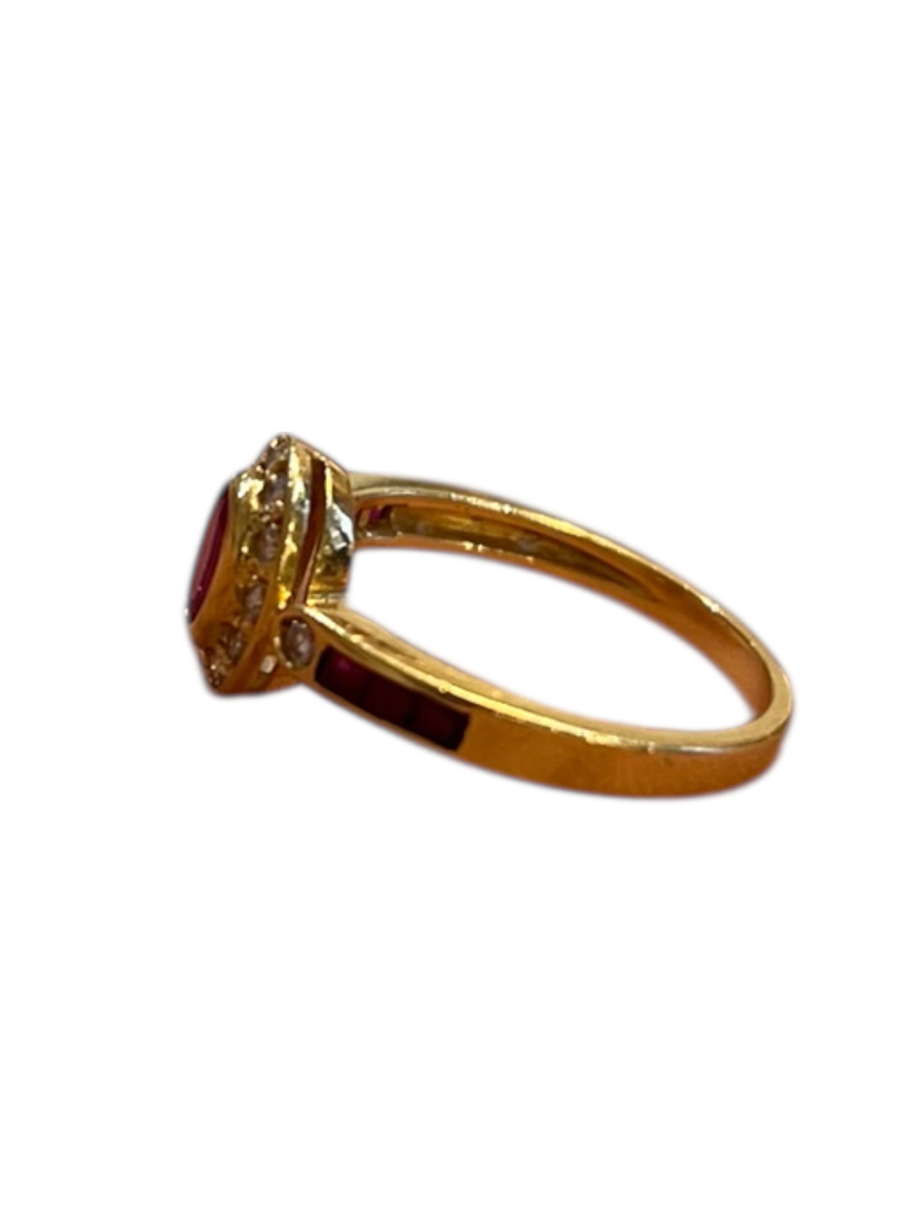 French 60's Pompadour' ring in 18K yellow gold