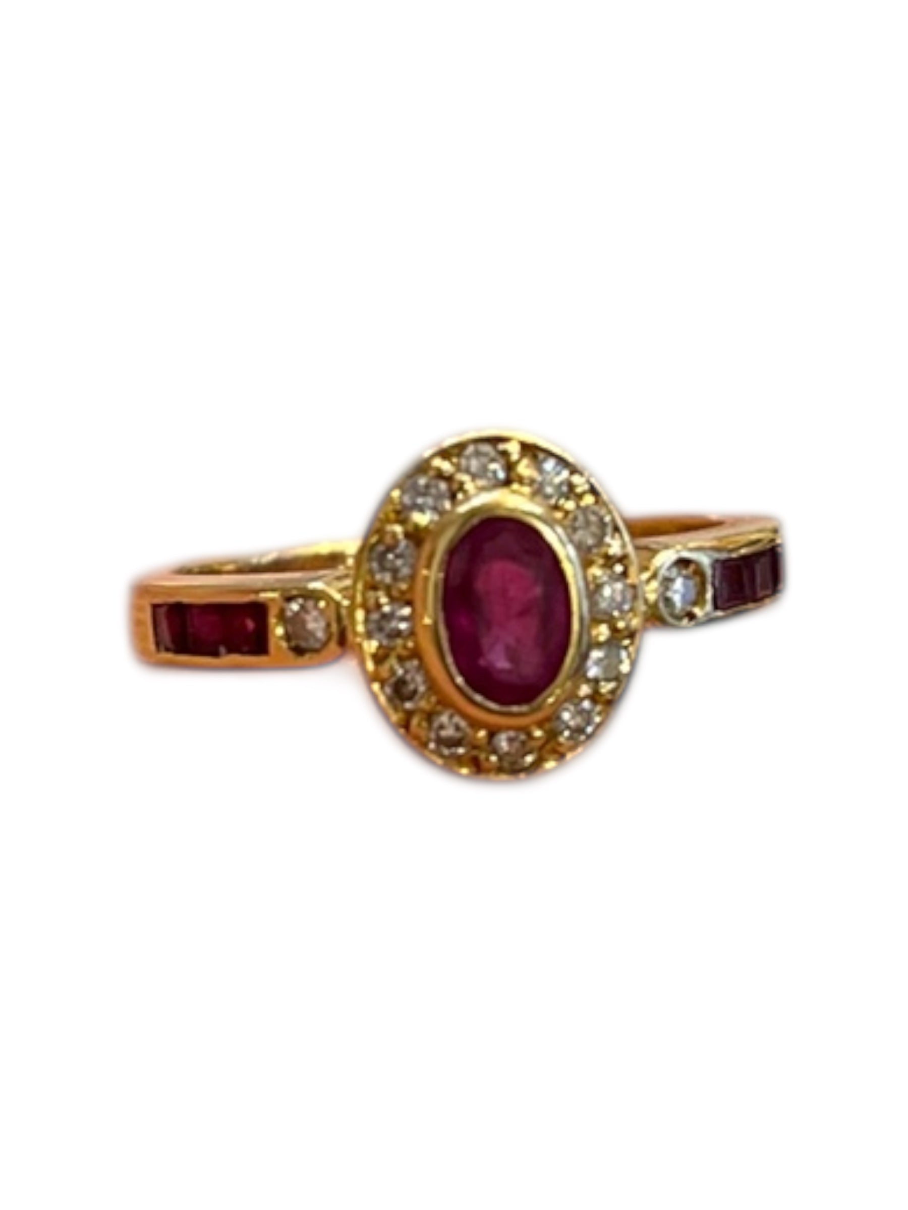 French 60's Pompadour' ring in 18K yellow gold