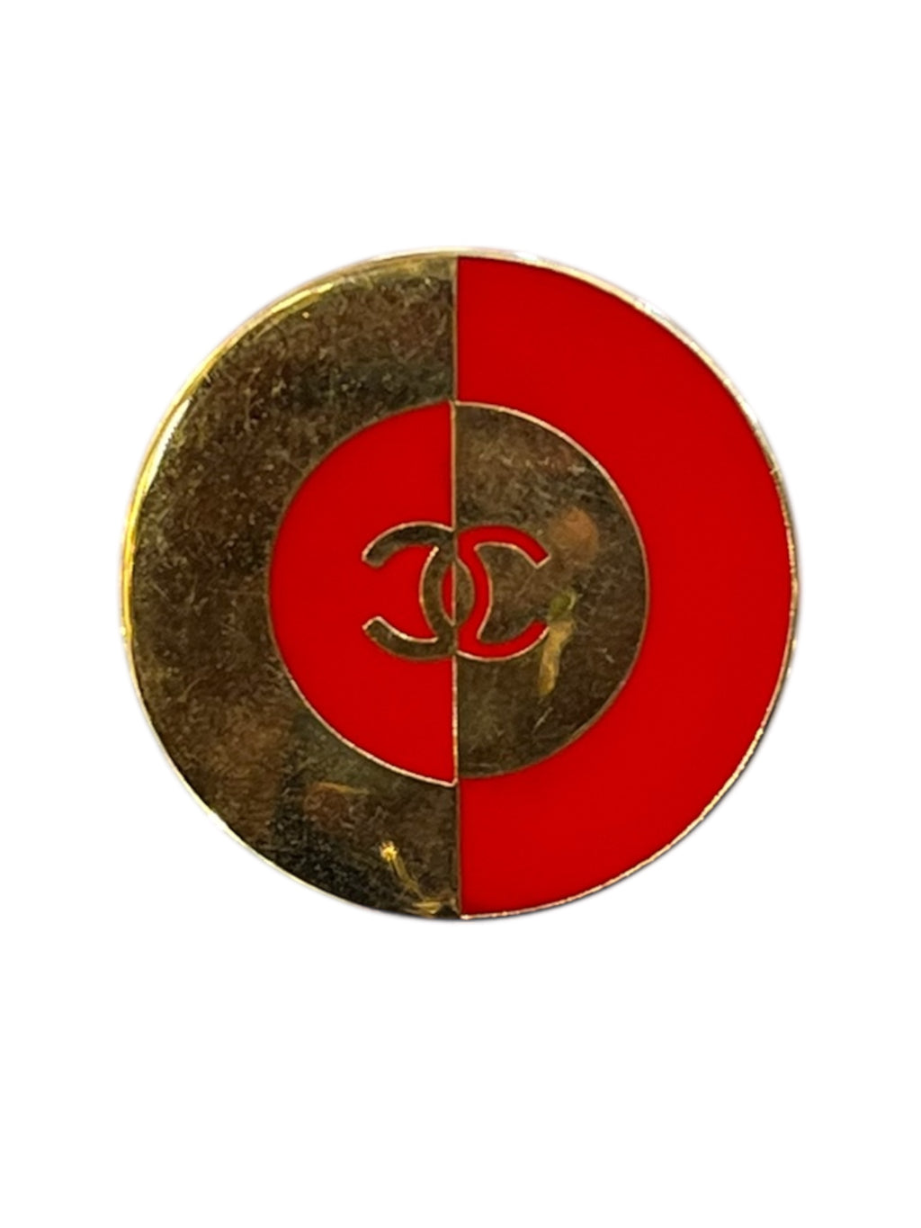 Chanel round CC brooch