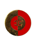 Chanel round CC brooch