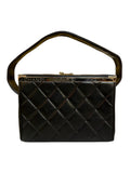 1996 Chanel Handbag, Black Quilted Leather