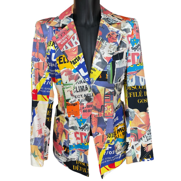 Christian Lacroix Bazar Newspaper Jacket – Opulence Vintage