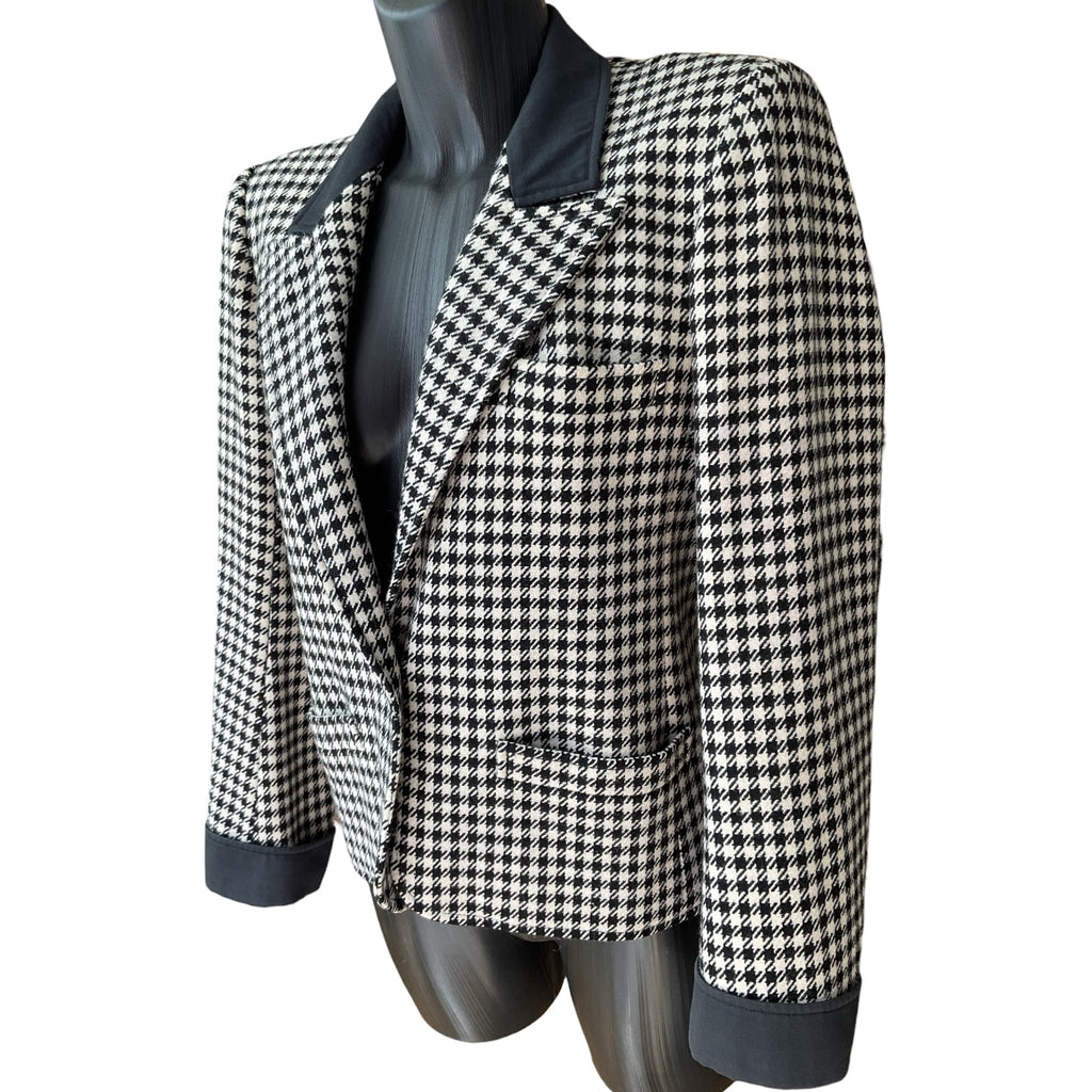 Saint Laurent Rive Gauche Houndstooth Jacket