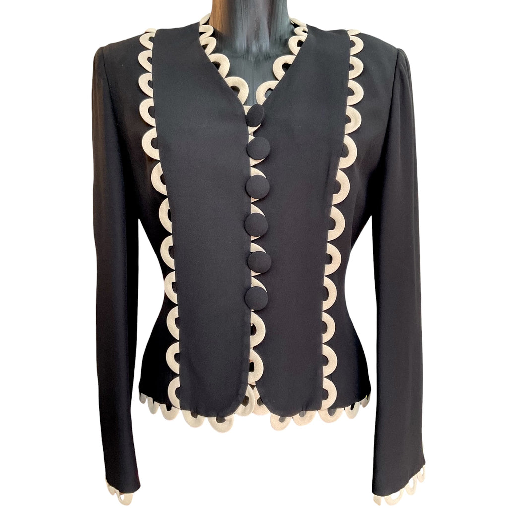 Moschino Cheap & Chic Black and Beige Jacket