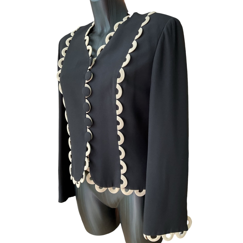 Moschino Cheap & Chic Black and Beige Jacket
