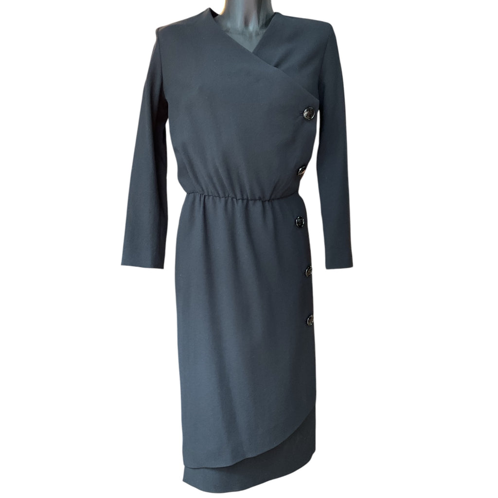 Celine Black Wrap Dress