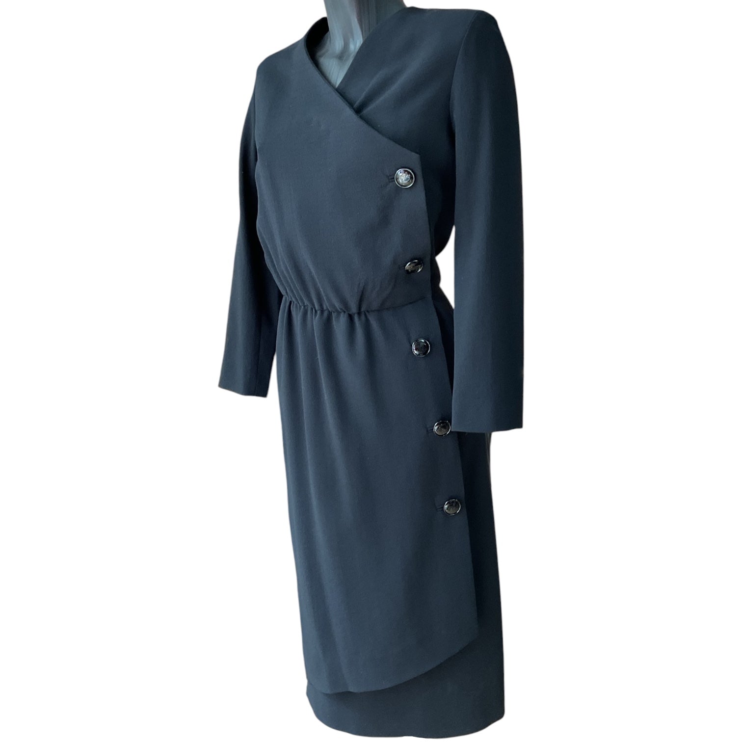 Celine Black Wrap Dress