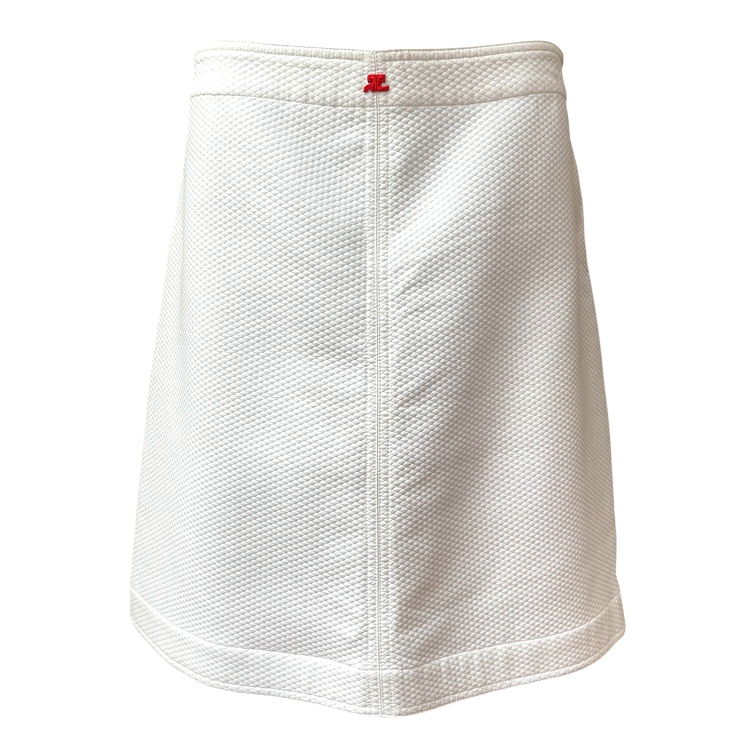 Courreges White and Red Skirt