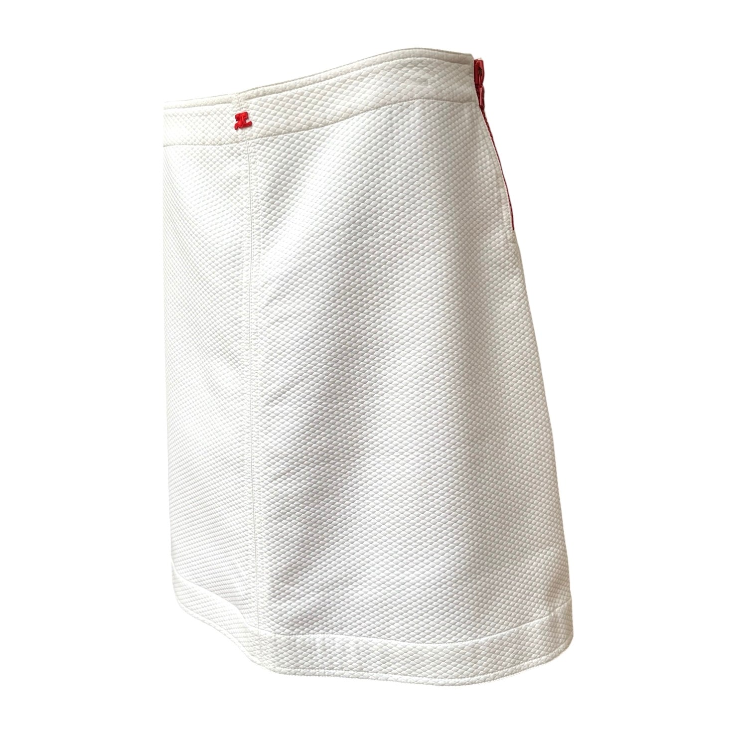 Courreges White and Red Skirt