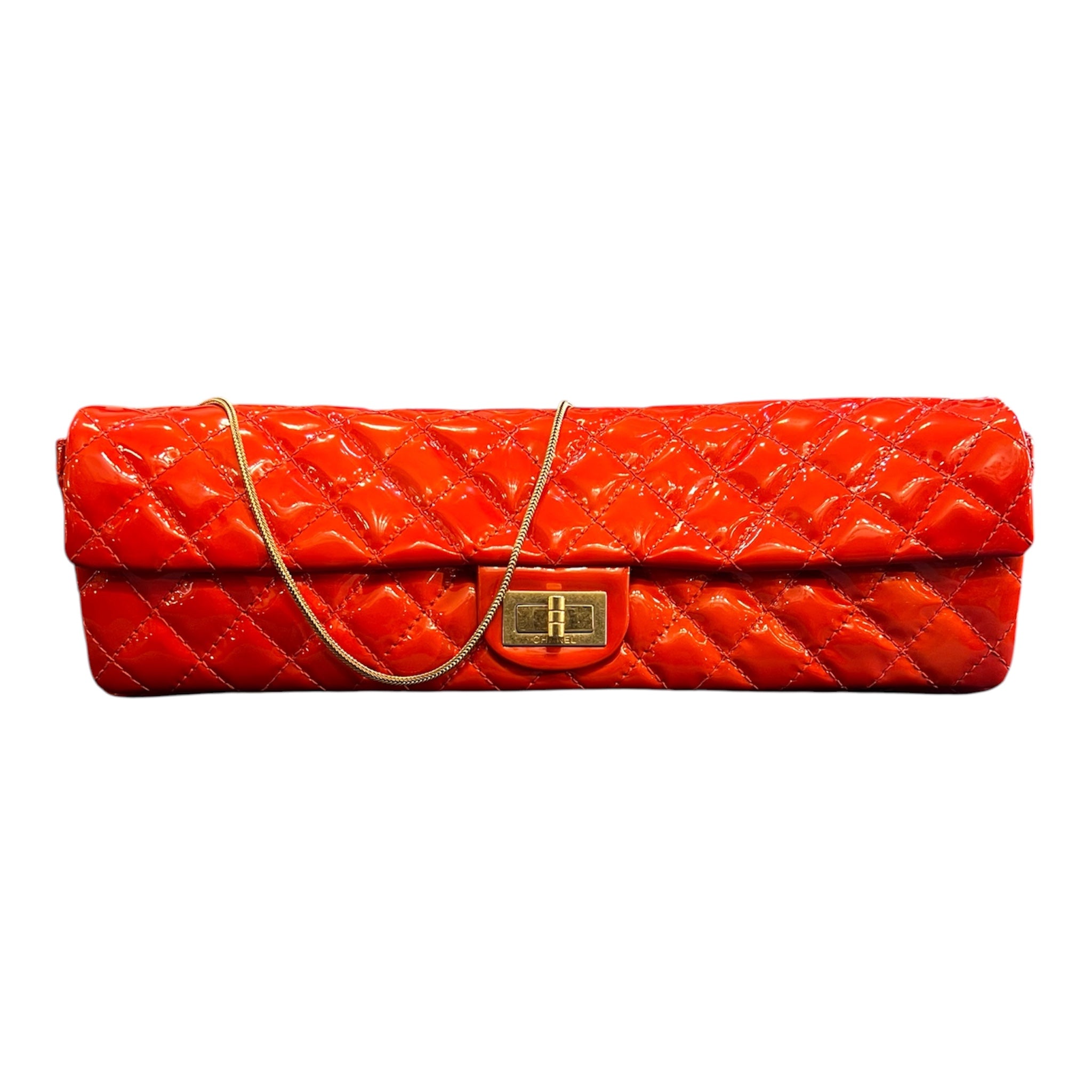2005 Chanel Quilted Patent Reissue 2.55 East West Single Flap Handbag