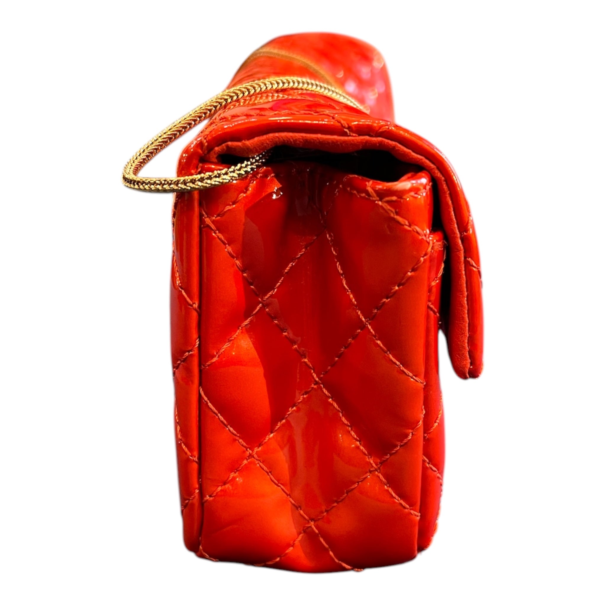 2005 Chanel Quilted Patent Reissue 2.55 East West Single Flap Handbag