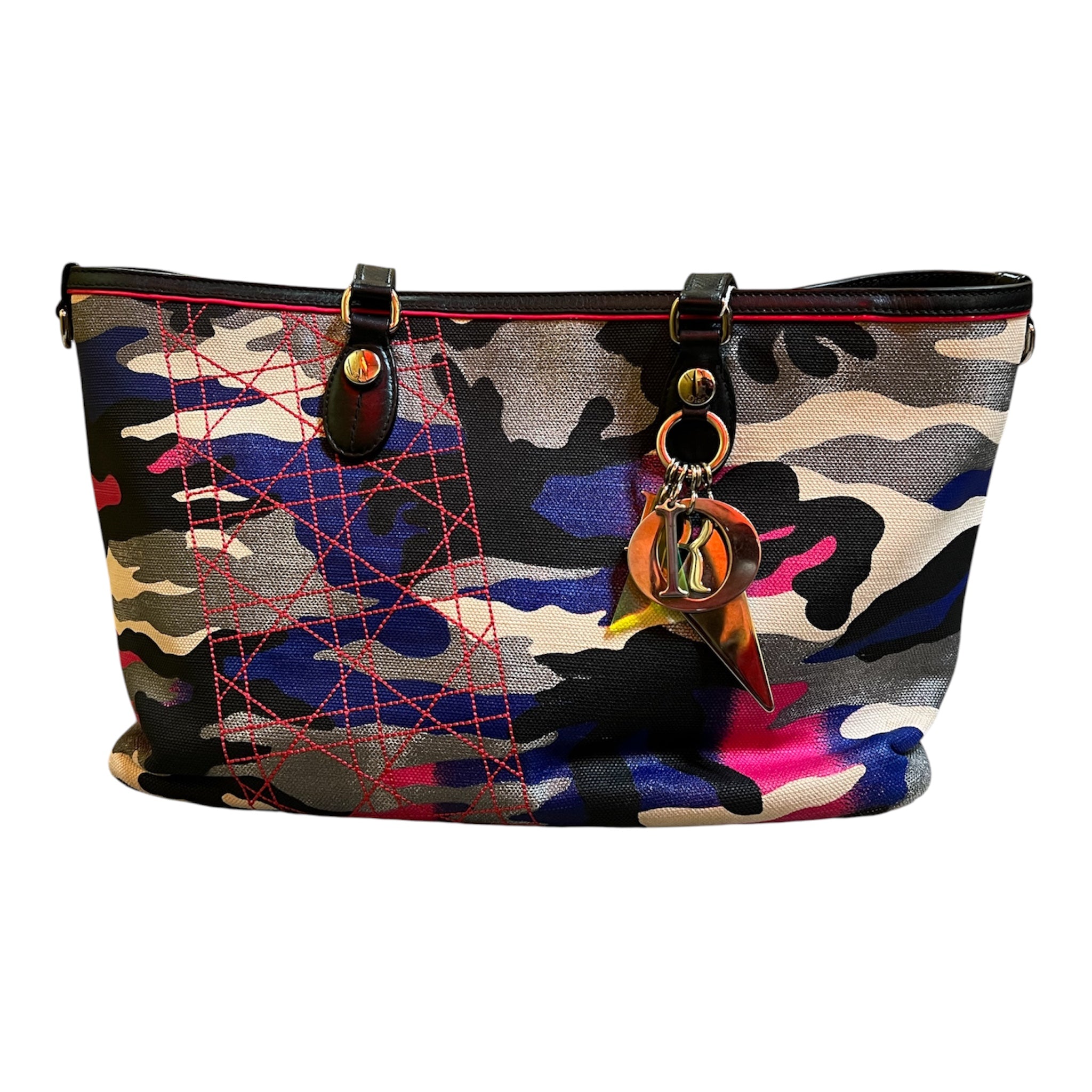 Dior Anselm Reyle Medium Canvas Camouflage Tote
