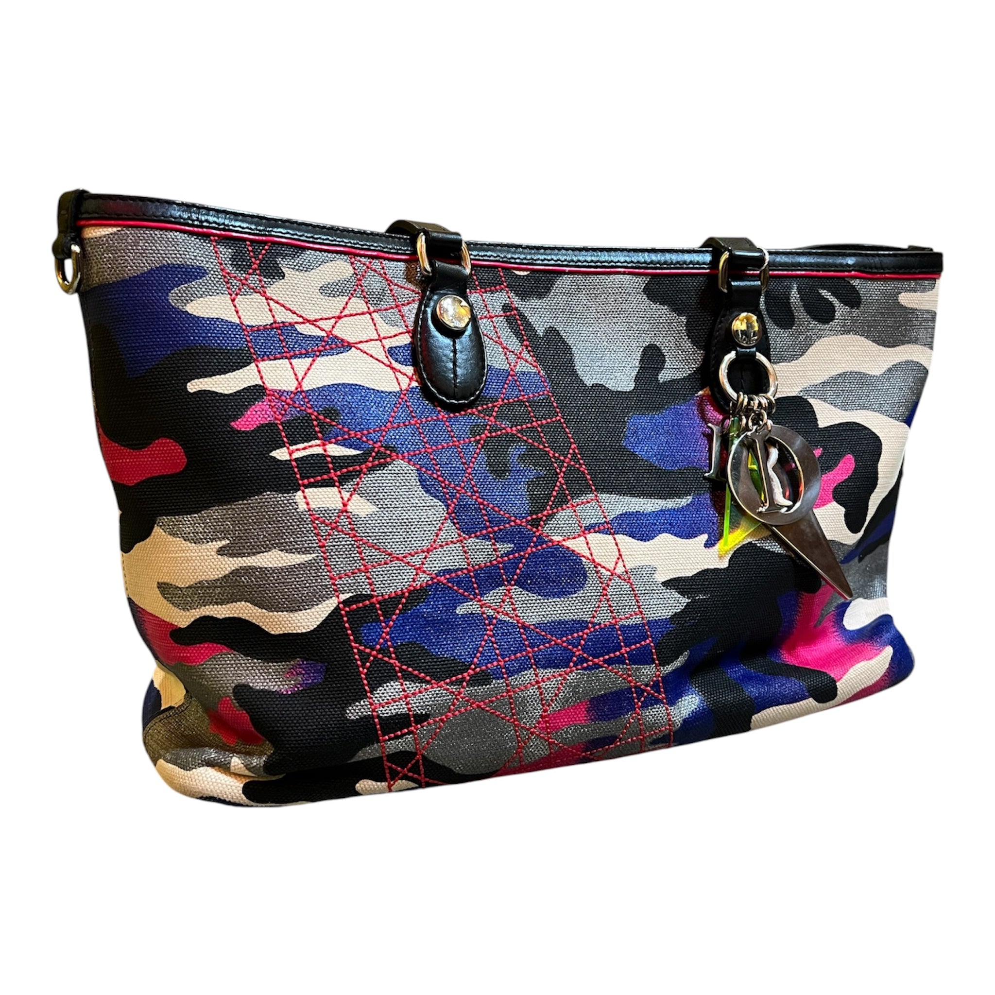 Dior Anselm Reyle Medium Canvas Camouflage Tote