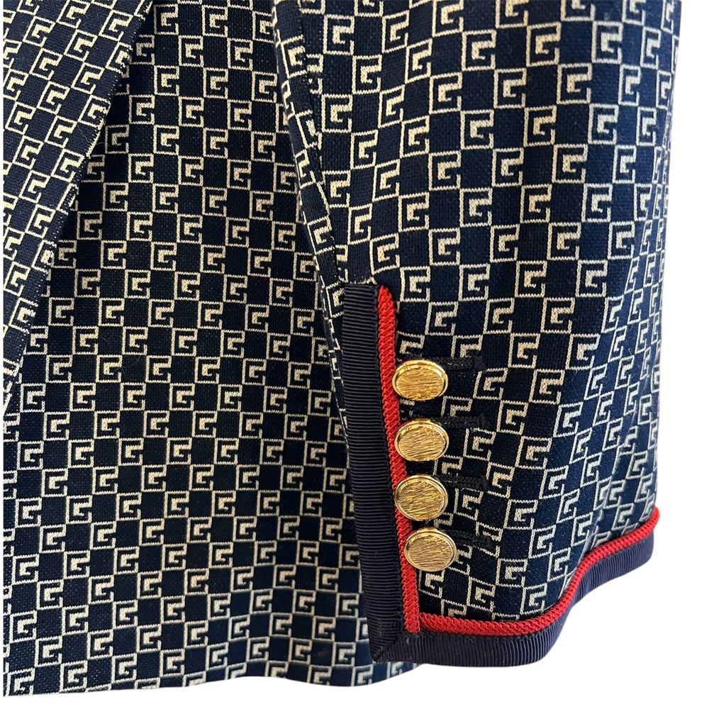 Gucci Monogram Midnight Blue Wool Blazer