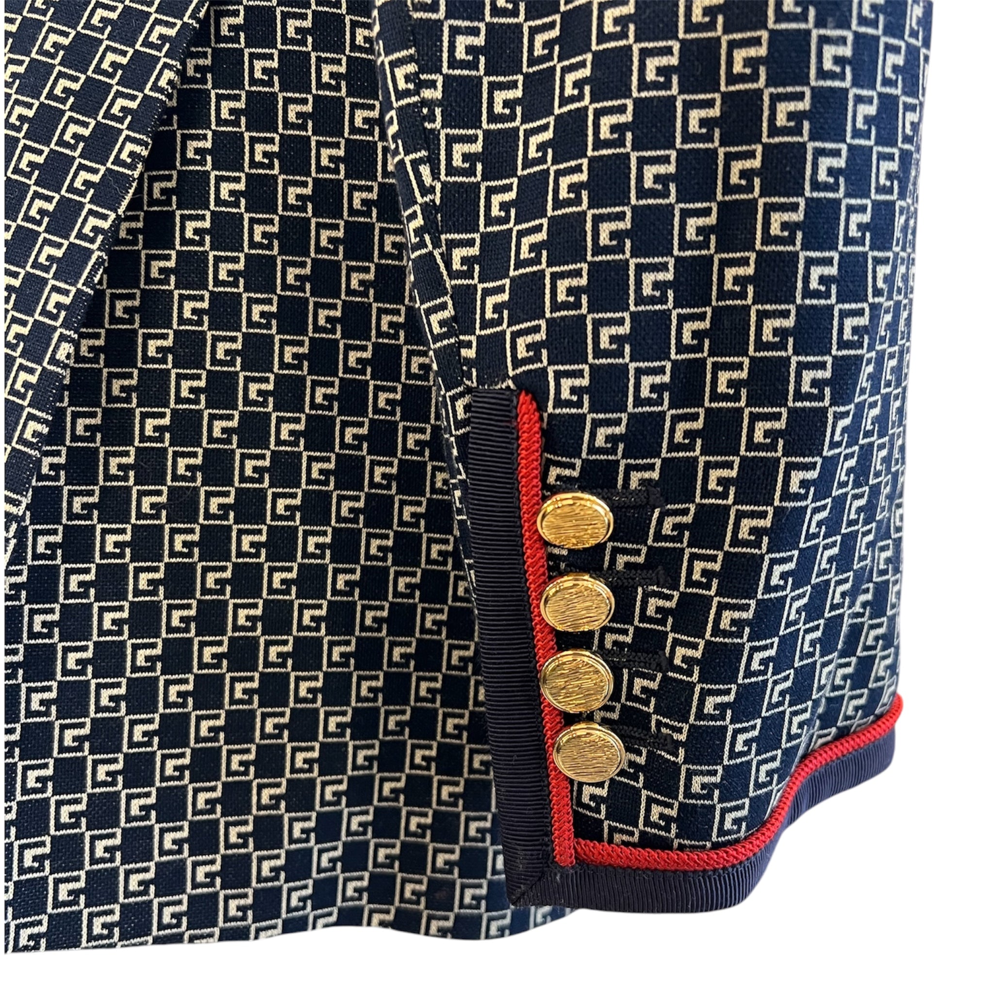 Gucci Monogram Midnight Blue Wool Blazer