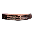Chanel pink leather belt