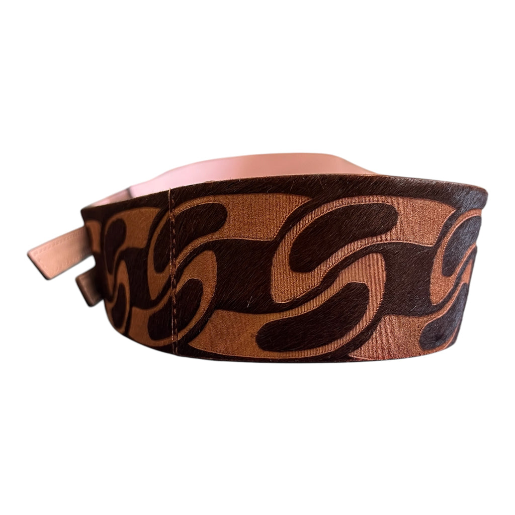 Chanel pink leather belt