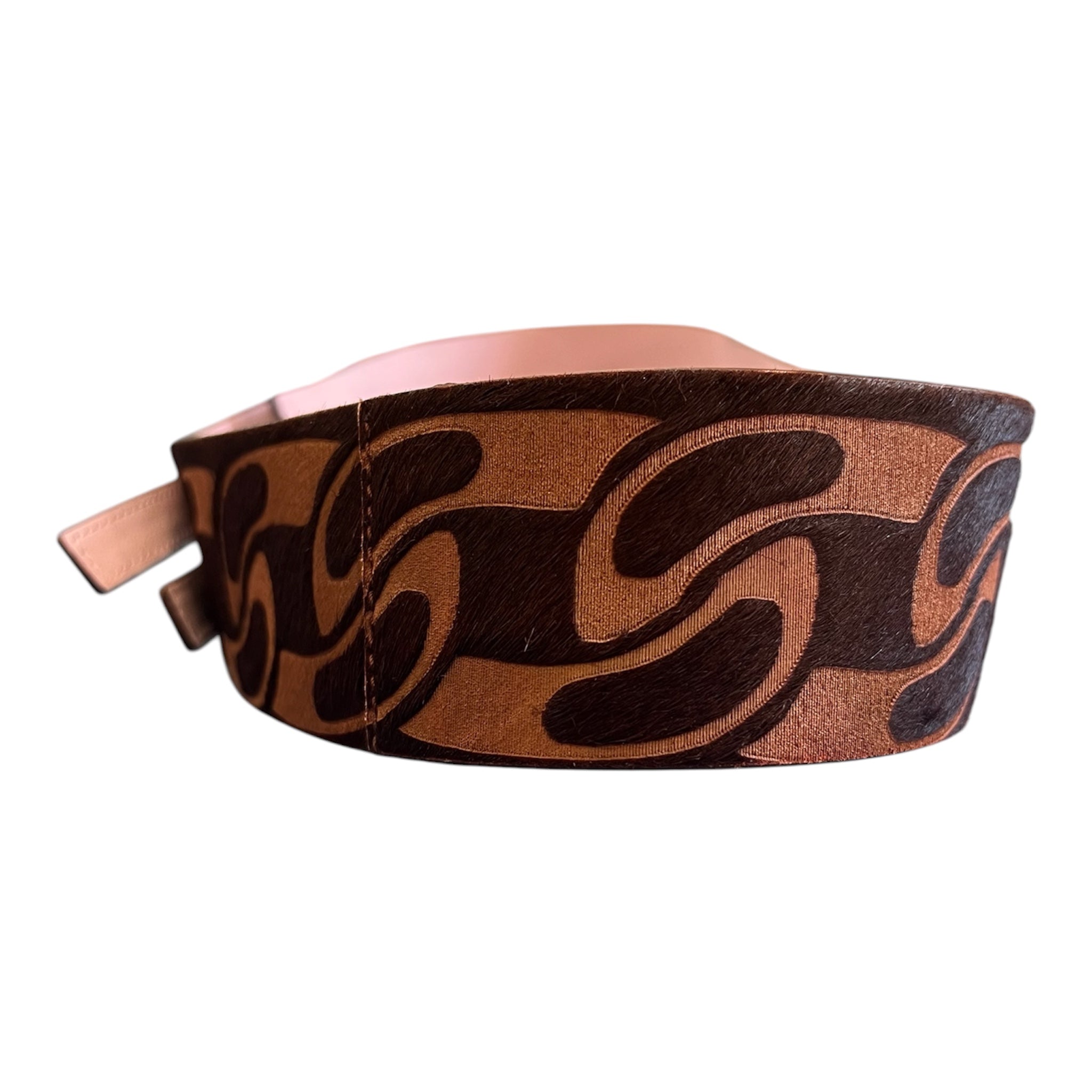 Chanel pink leather belt