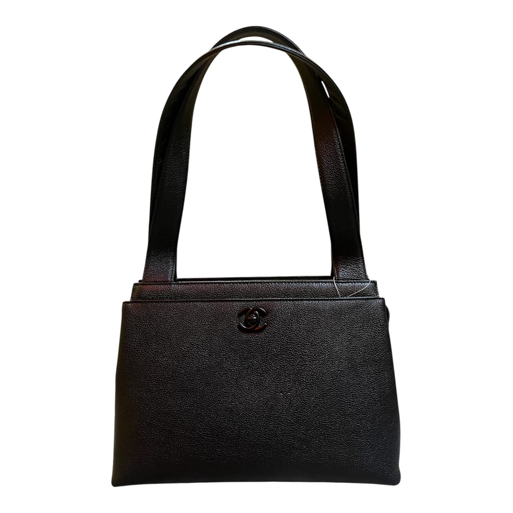 1997 Chanel Handbag in Black Grained Leather