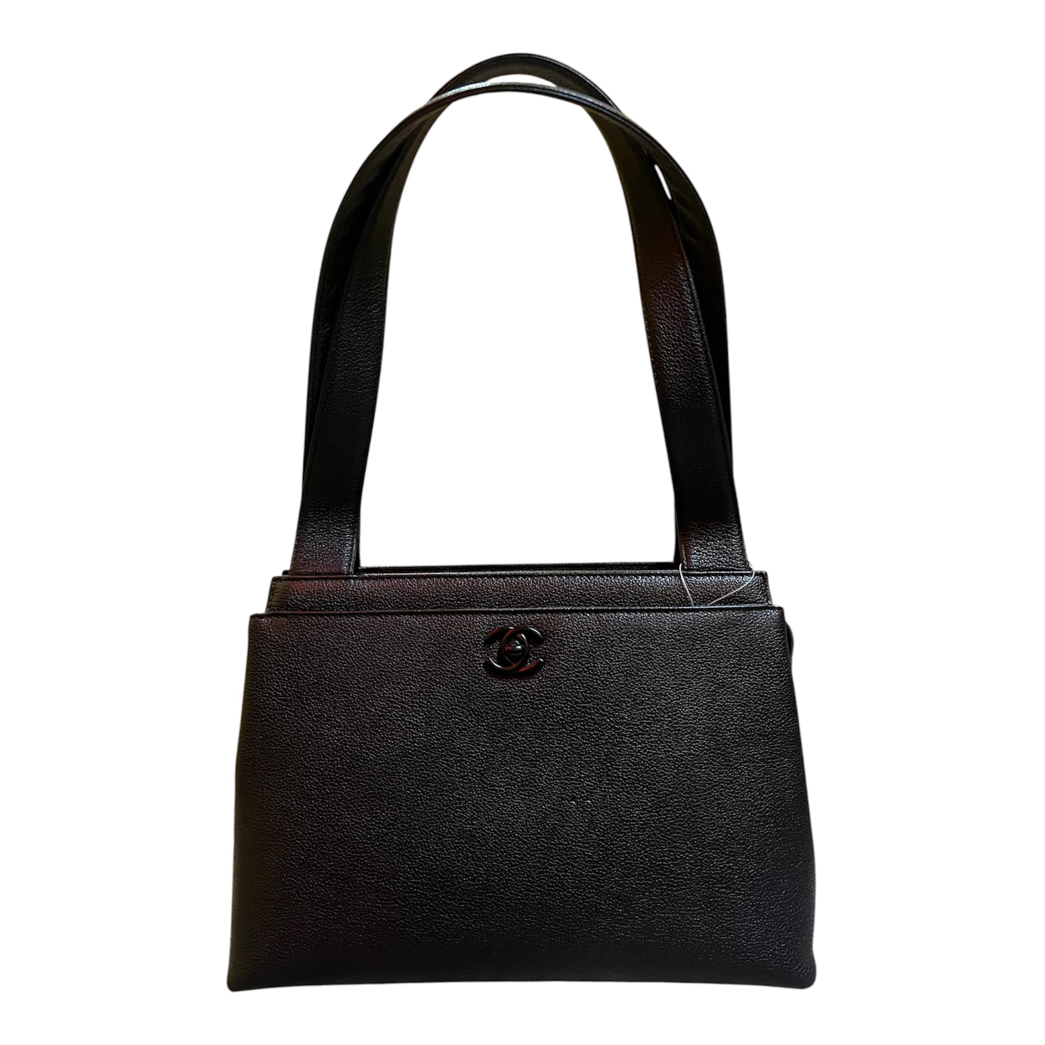 1997 Chanel Handbag in Black Grained Leather