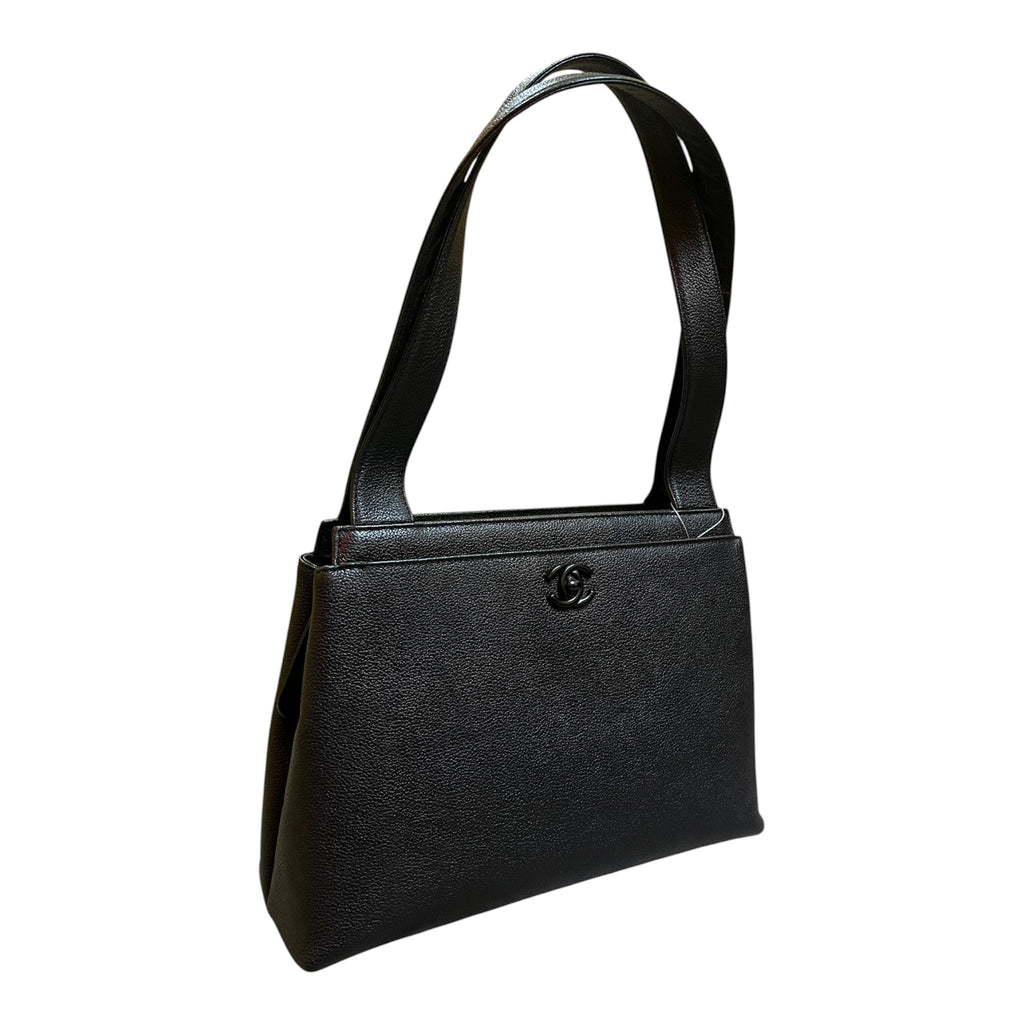 1997 Chanel Handbag in Black Grained Leather