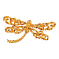 Lorene Paris Dragonfly-Shaped Brooch in Gold with Pearls