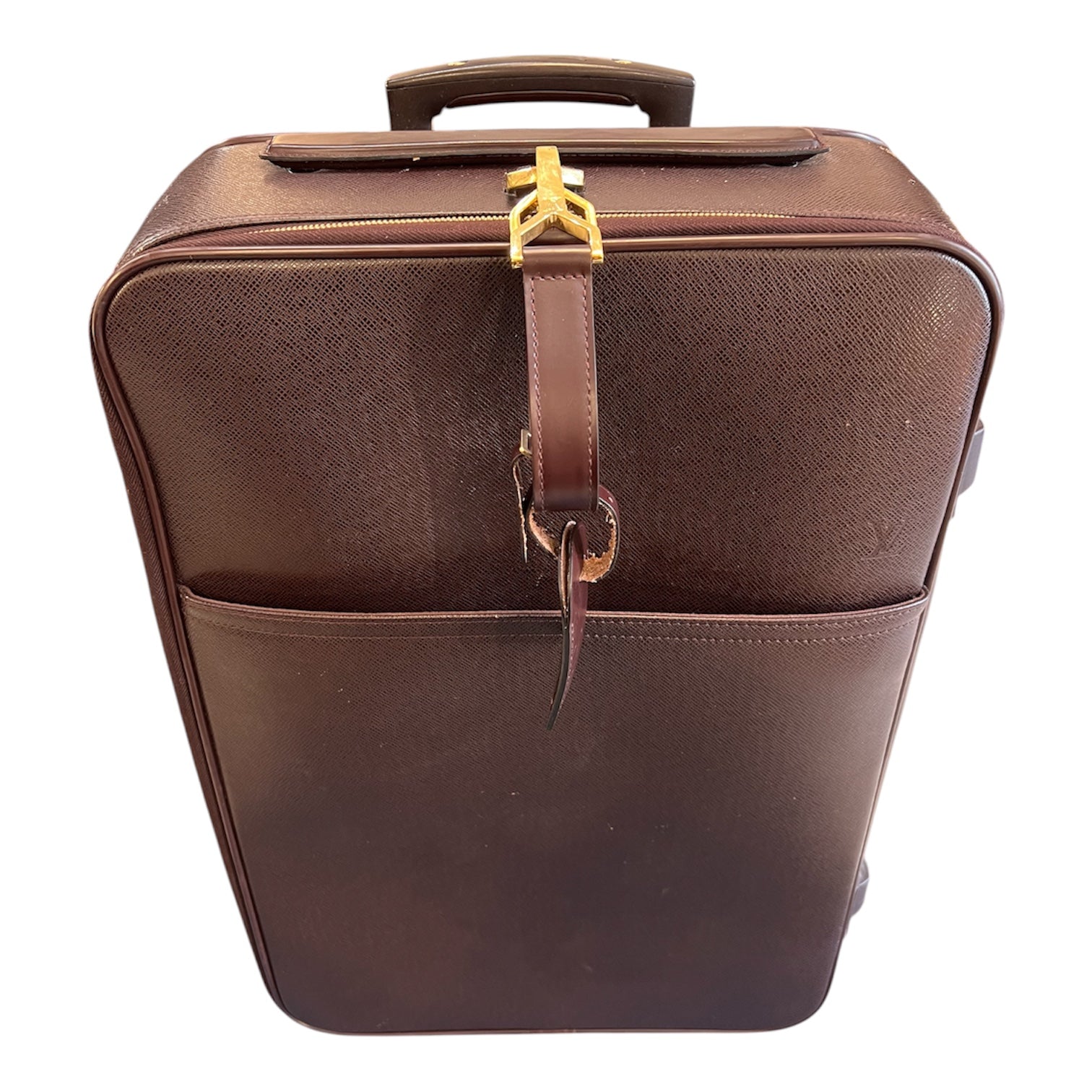 Louis Vuitton ブラウン ケース Louis Vuitton Brown Leather Travel Suitcase – Opulence Vintage