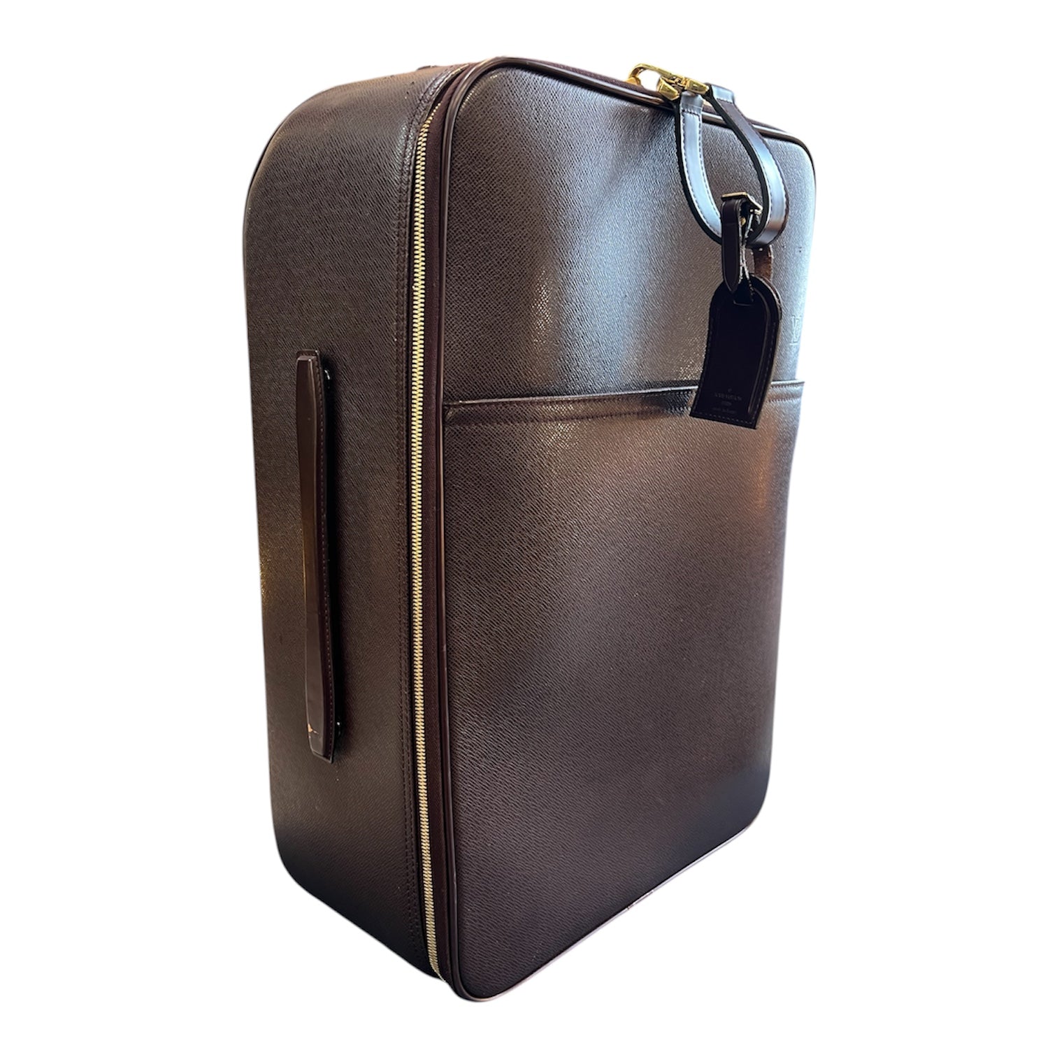 Louis Vuitton Brown Leather Travel Suitcase