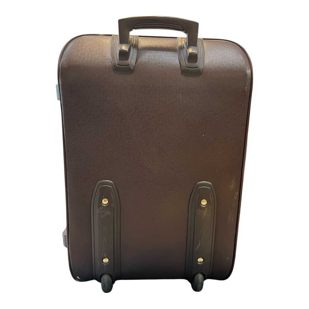 Louis Vuitton Brown Leather Travel Suitcase