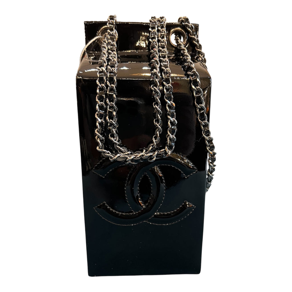 2014 Chanel Patent Milk Carton Crossbody Handbag