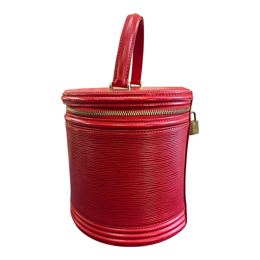 Louis Vuitton Epi Leather Handbag, Cannes Red