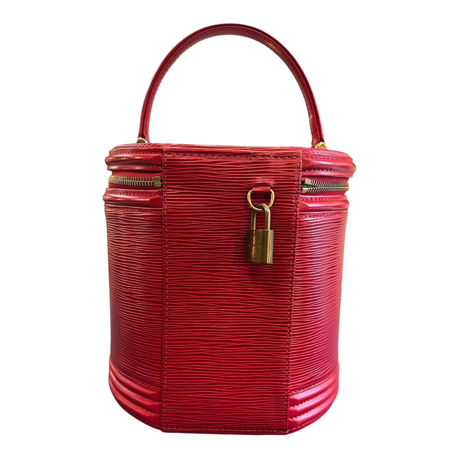Louis Vuitton Epi Leather Handbag, Cannes Red