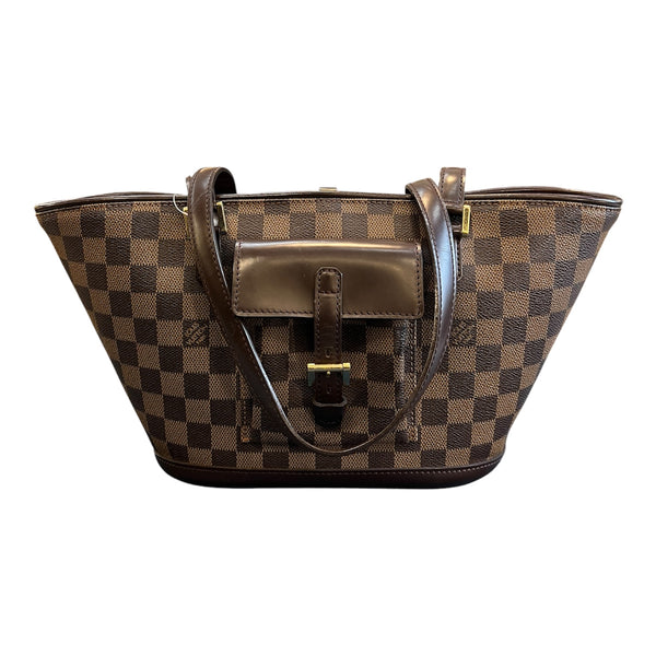 2003 Louis Vuitton Damier Ebene Manosque PM Handbag – Opulence Vintage