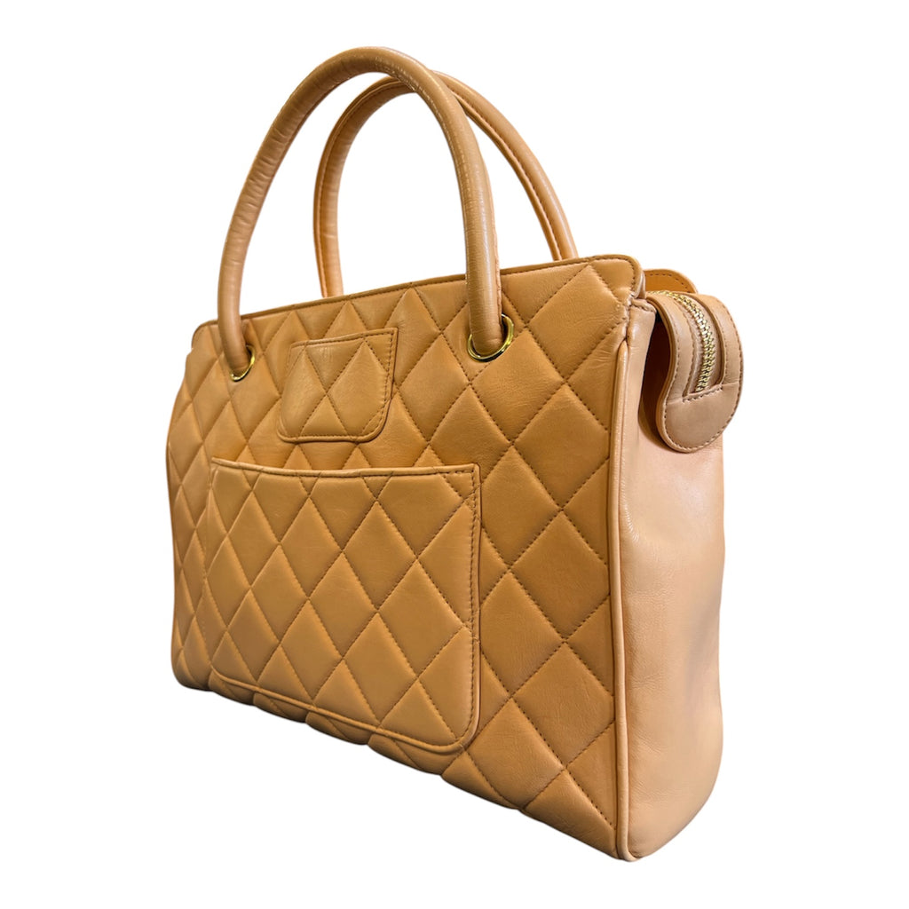 1994 Chanel Quilted Pink Lambskin Handbag