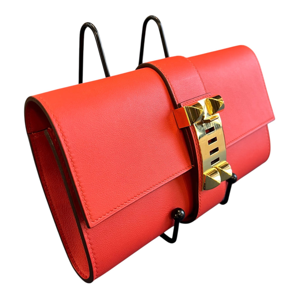 Hermès Tadelakt Medor Clutch 23