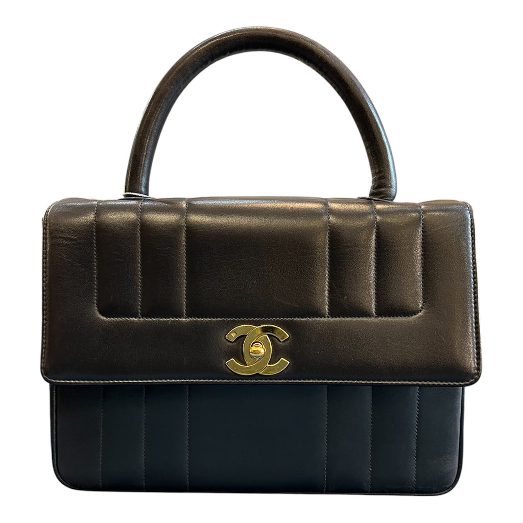 1994 Chanel ‘Mademoiselle Kelly’ lambskin handbag with handles