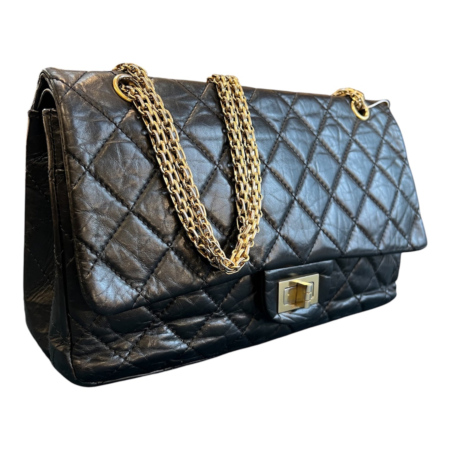2011 Chanel Quilted Aged Calfskin Reissue 2.55 Double Flap 227