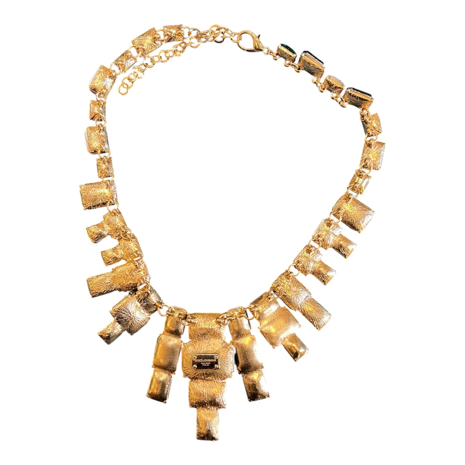 Dolce&Gabbana ‘Golden’ and Emerald Pearl Necklace