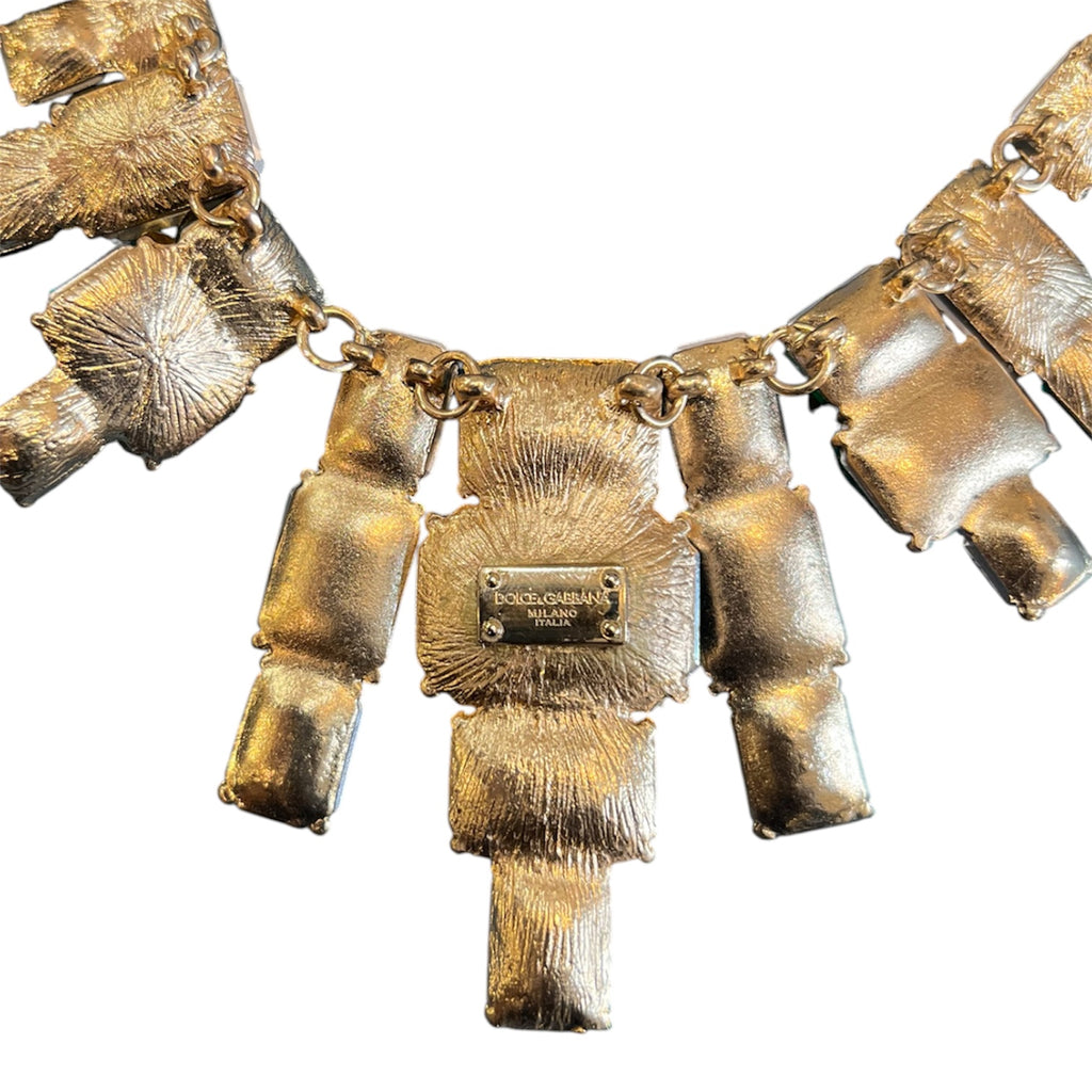 Dolce&Gabbana ‘Golden’ and Emerald Pearl Necklace