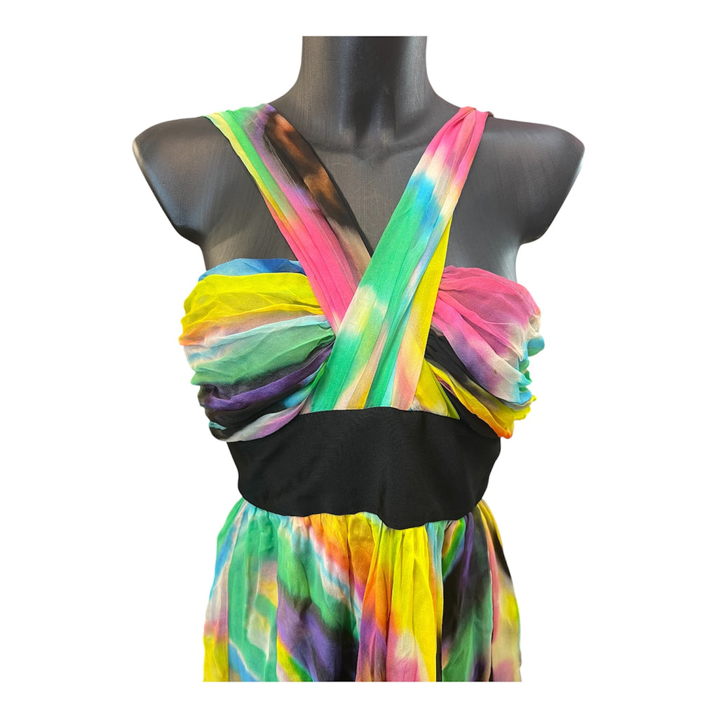 Dolce&Gabbana Multicolor Short Dress, Polyester/Silk