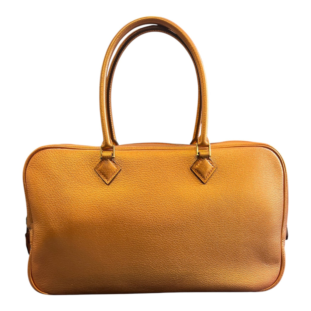 Hermès Metallic Gold Plume Elan 28 Handbag