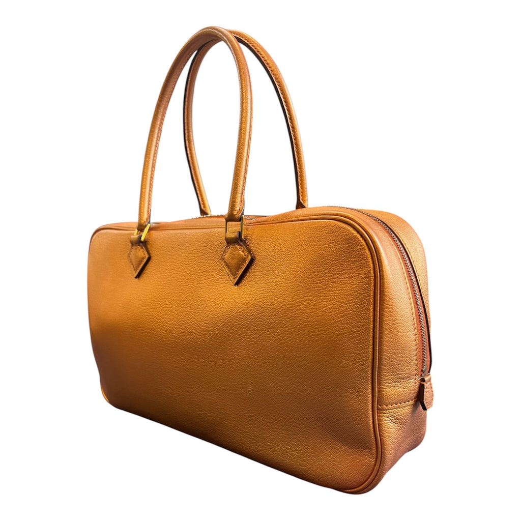 Hermès Metallic Gold Plume Elan 28 Handbag