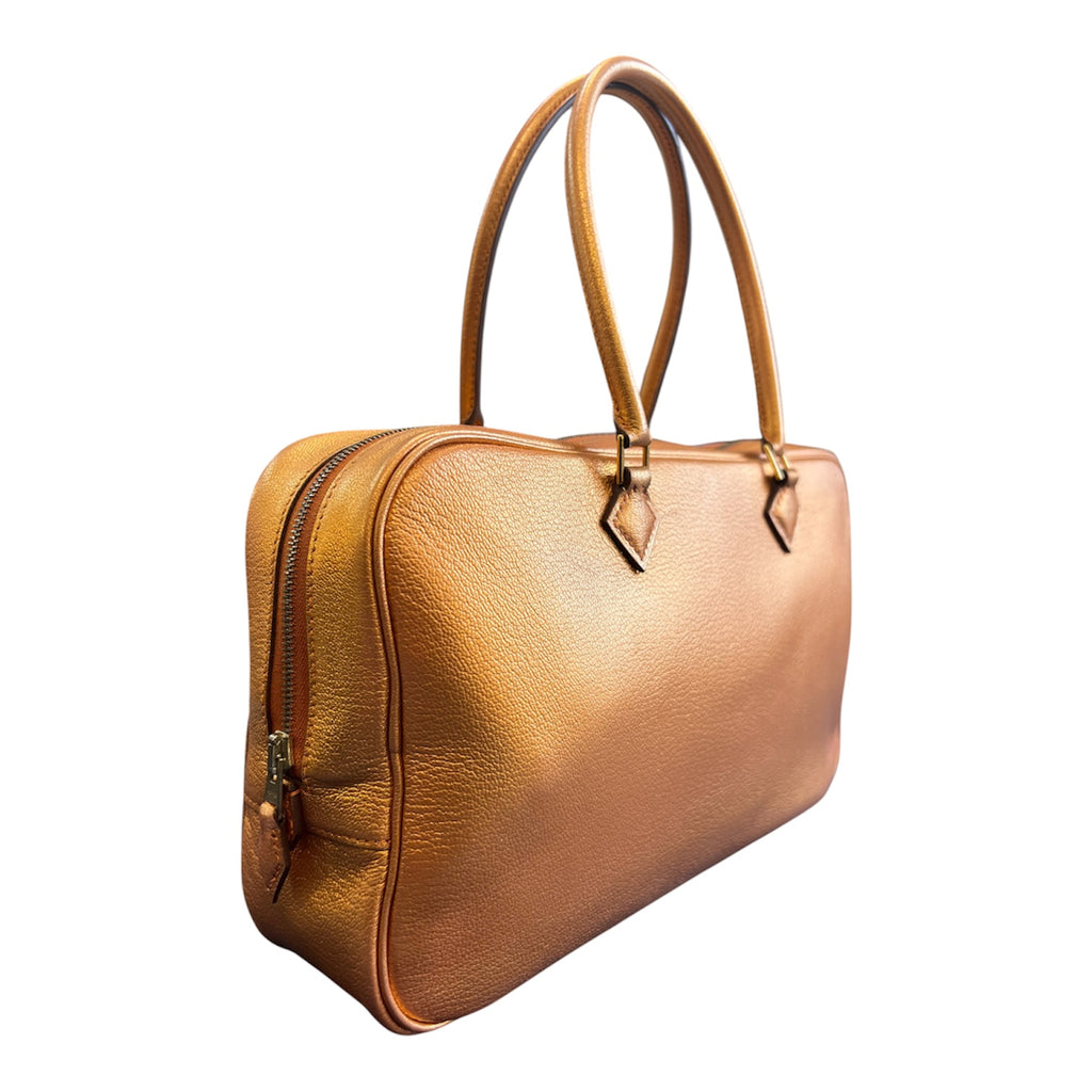 Hermès Metallic Gold Plume Elan 28 Handbag