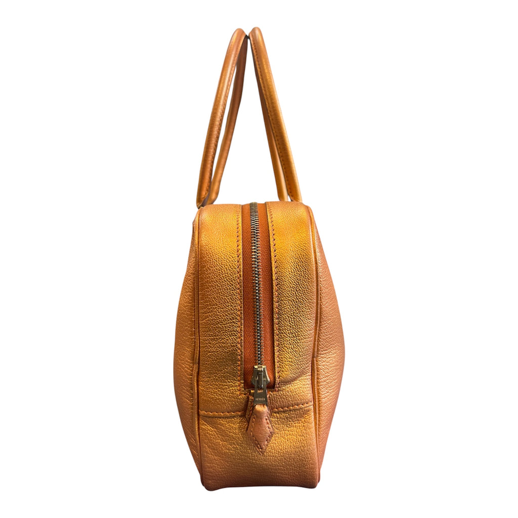 Hermès Metallic Gold Plume Elan 28 Handbag